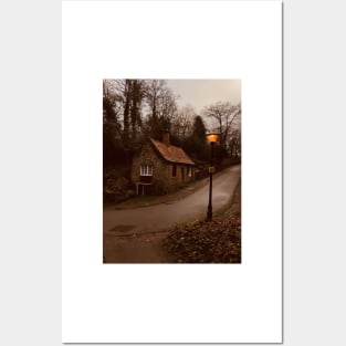 Little house and Street Lamp, Durham Posters and Art